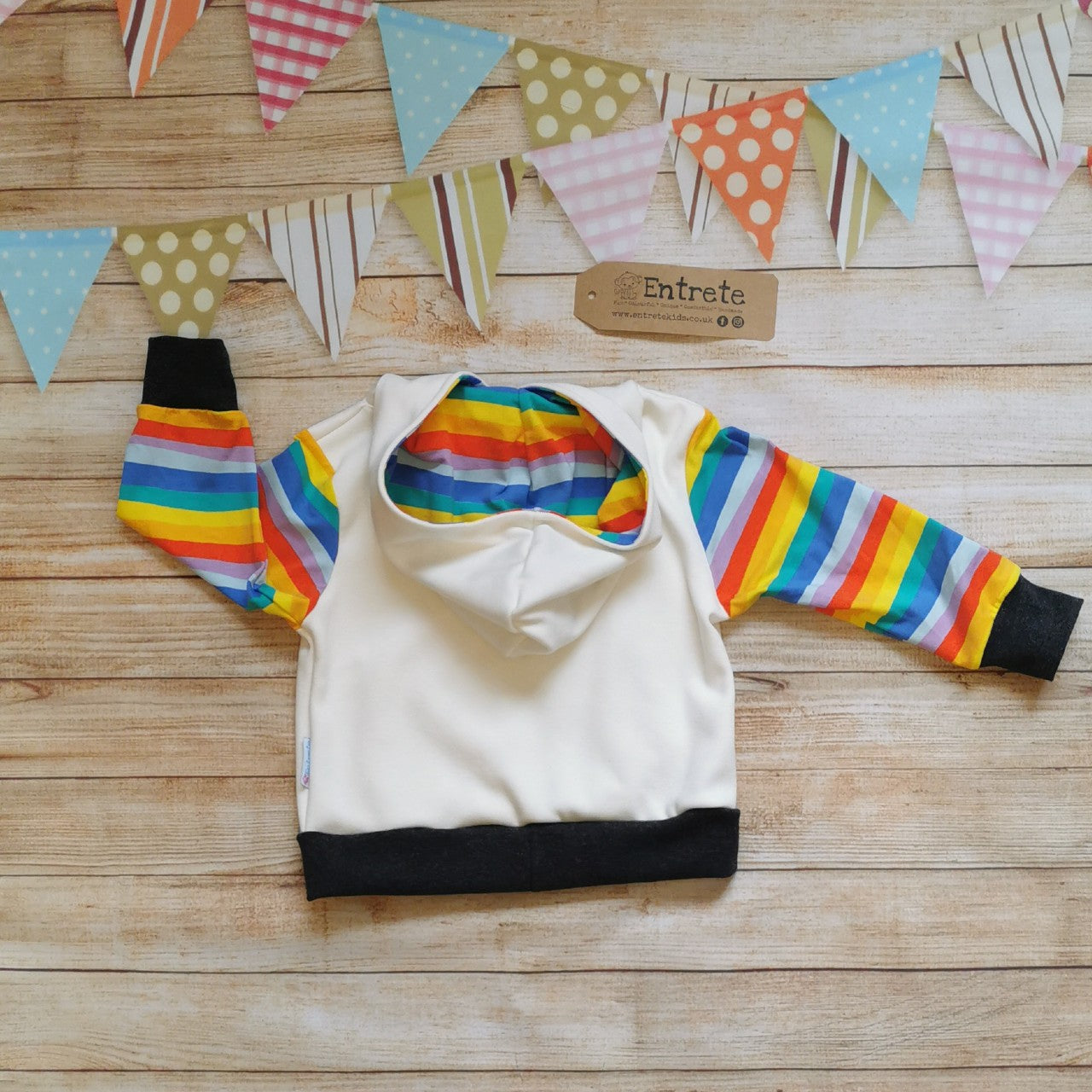 Child & Babies Hoodie | Rainbow Striped Easter Egg