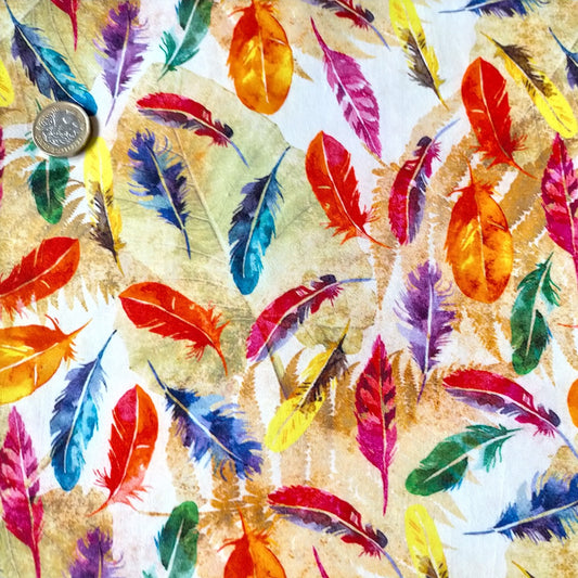 Your baby gift set will be handmade using the unique and vibrant feathers cotton jersey.