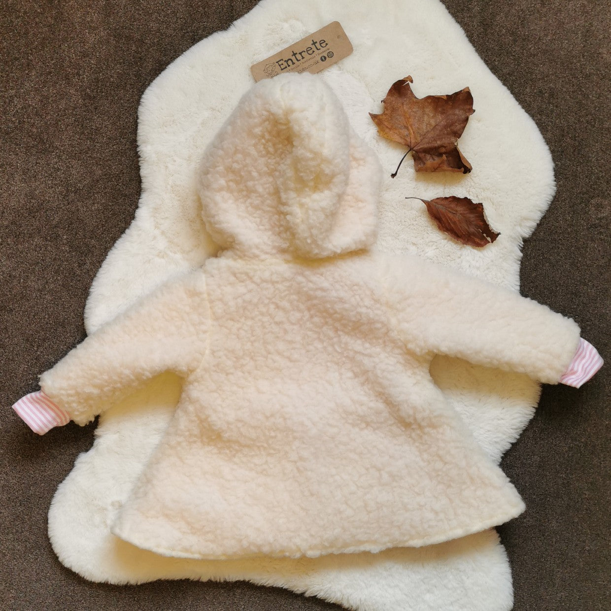 Girls Bunny Coat | Pink Paws Bunny / Sherpa Fur
