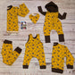 The entire mustard Vikings range, including rompers, harems, sweatshirts and tees.