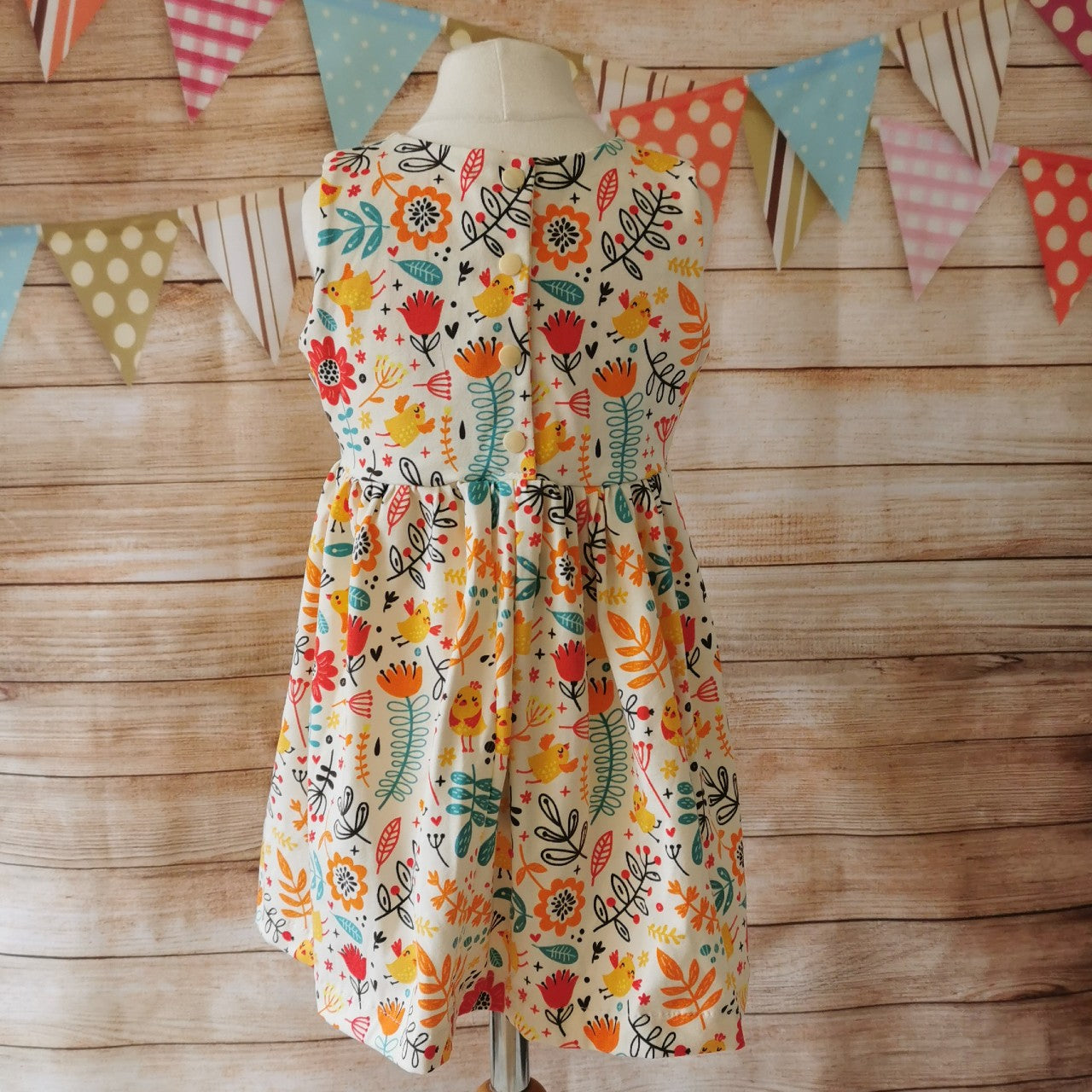 Girls & Babies Back Popper Dress | Cream Chicks – Entrete Kids