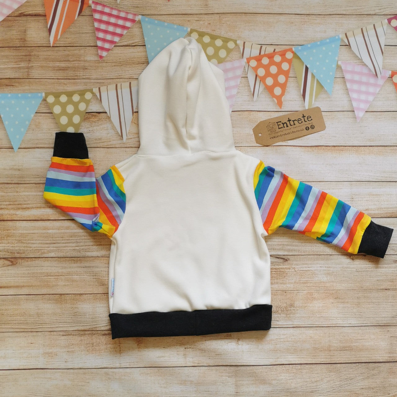 Child & Babies Hoodie | Rainbow Striped Easter Egg